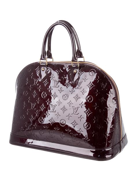 pochette louis vuitton vernis|louis vuitton black alma bag.